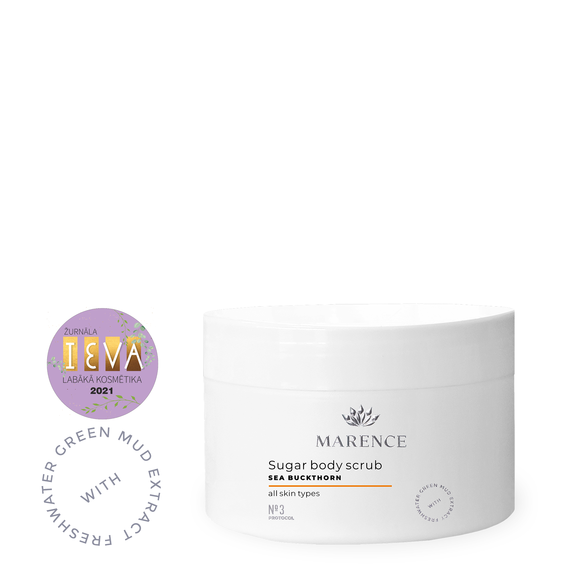 Ķermeņa cukura skrubis Smiltsērkšķis, 350g